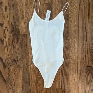 Aritzia Ivory Ribbed Tank Top
